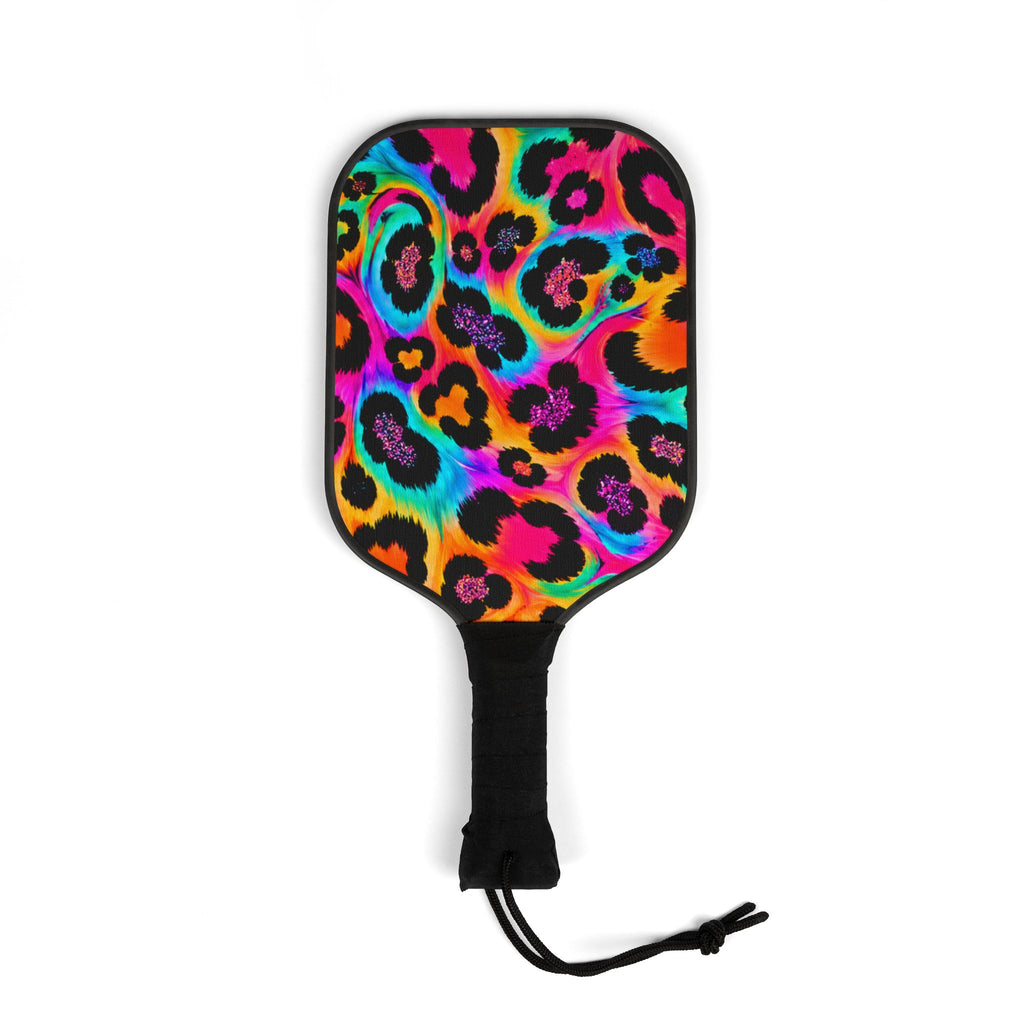 Neon Leopard Pickleball Paddle Set — Colorful 2-Pack Pickleball Kit