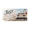 Just Married car scene Vanity Plate | wedding license plate