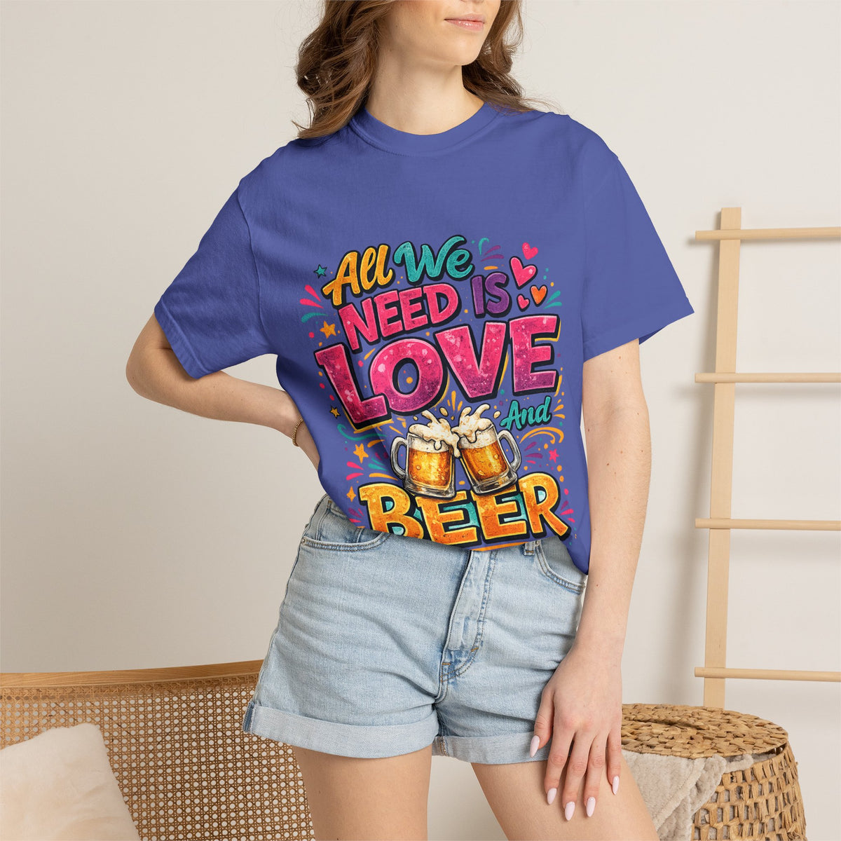 All We Need Is Love and Beer T-Shirt | Beer Graphic Tee