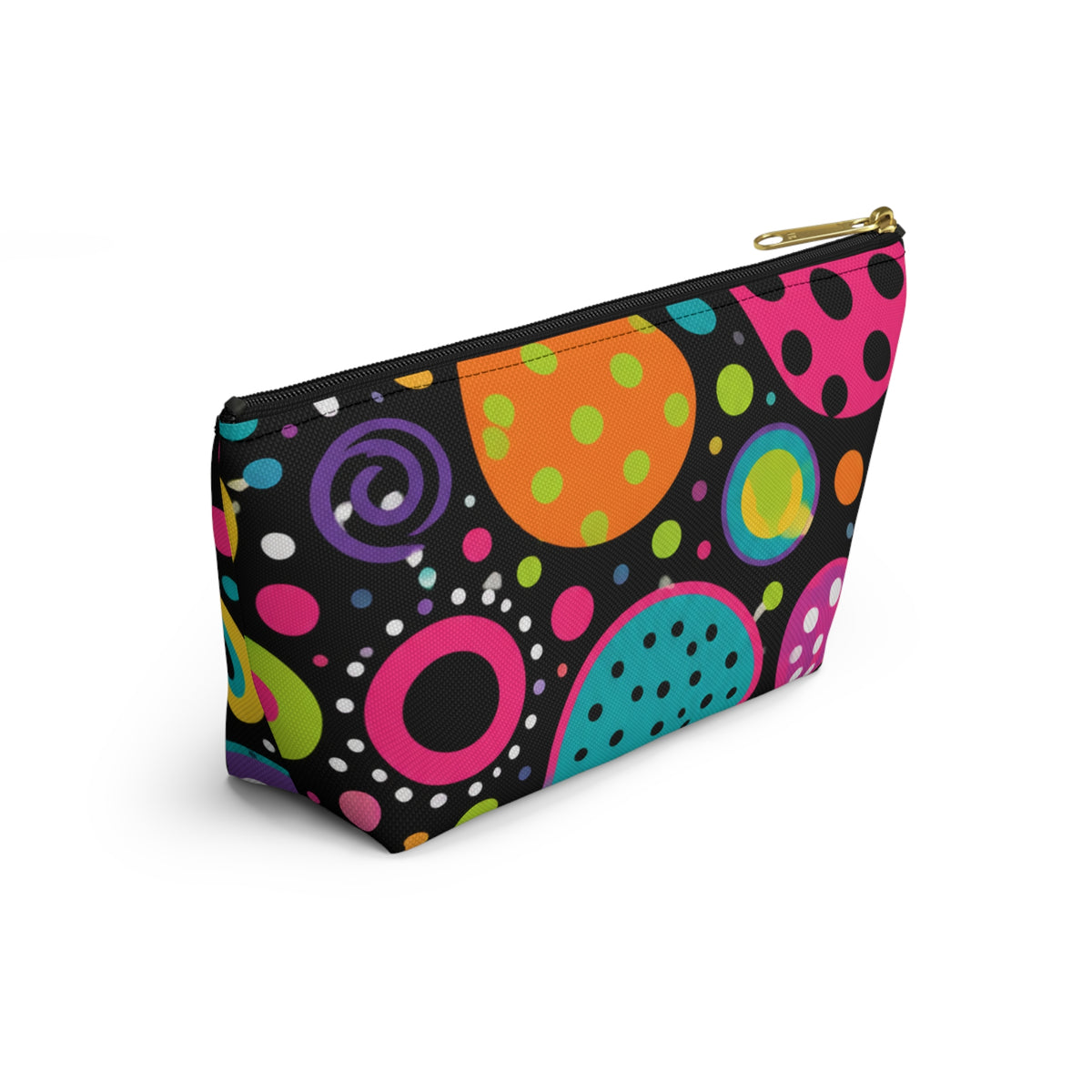 Polka Dot Neon Accessory Pouch