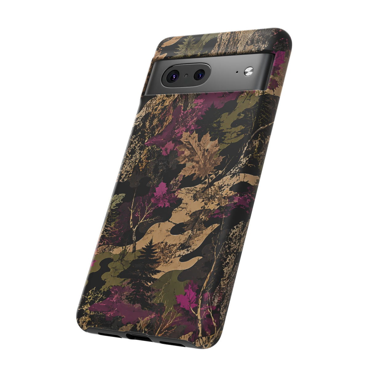 Camo Floral Tough Phone Case — Rugged Nature-Inspired Protection