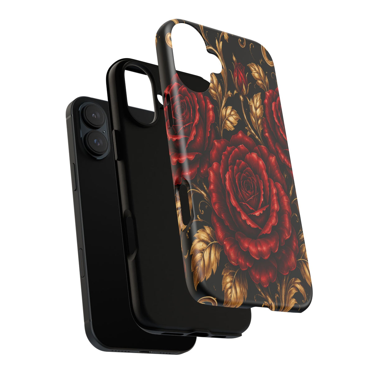 Tough Cases — Vintage Red Rose Floral Phone Case