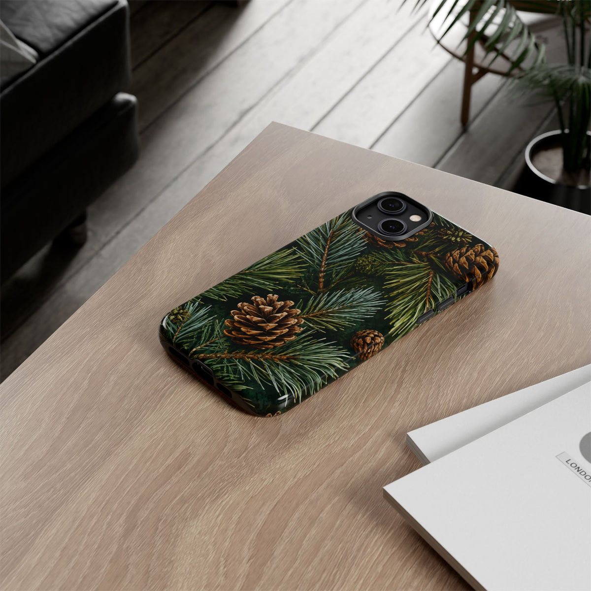 Pinecone Pines Phone Case — Festive Evergreen iPhone Cover