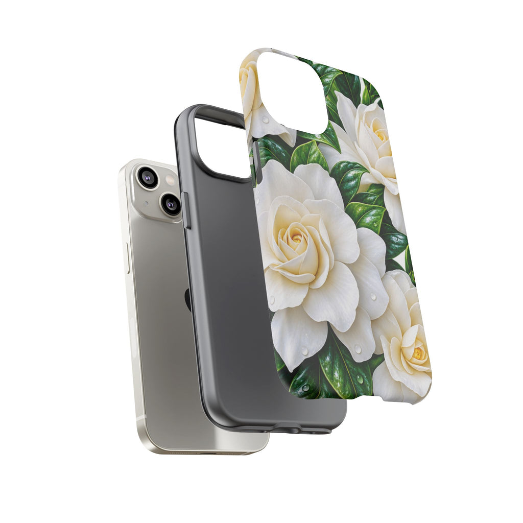 Floral Camellia Tough Case — White Gardenia Phone Cover