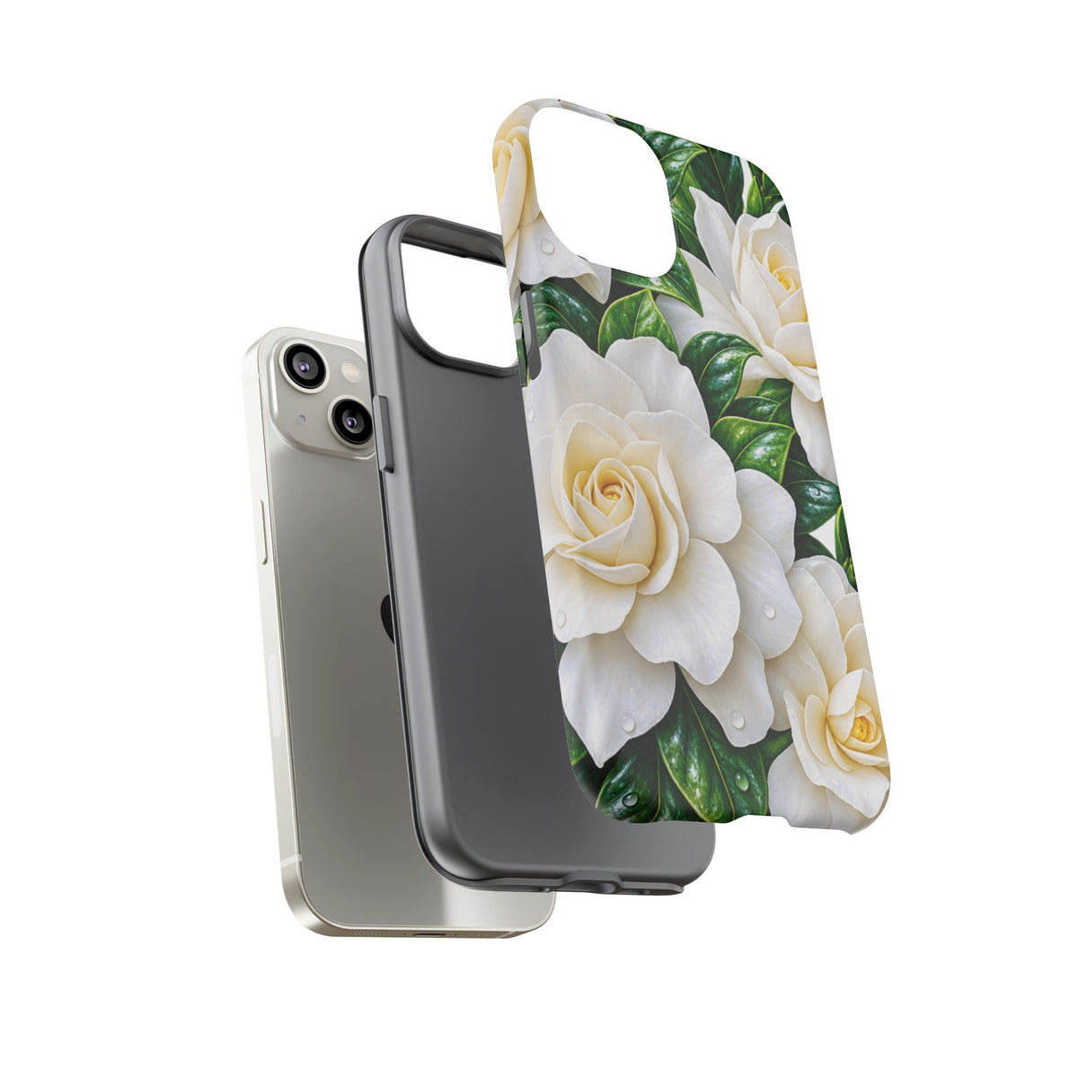 Floral Camellia Tough Case — White Gardenia Phone Cover