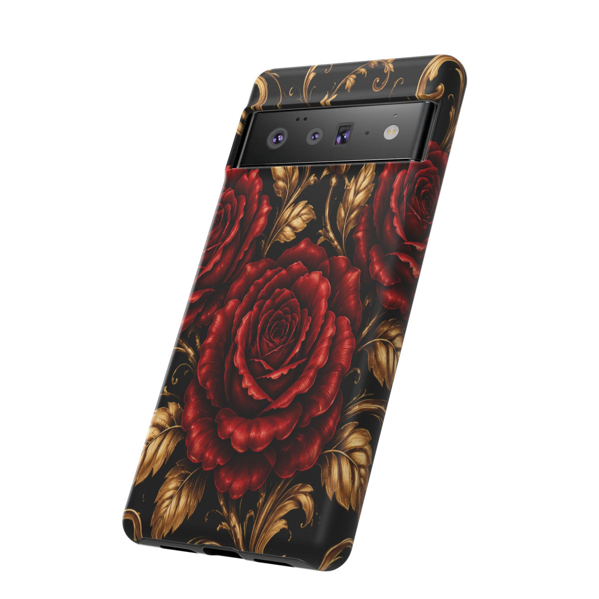 Tough Cases — Vintage Red Rose Floral Phone Case