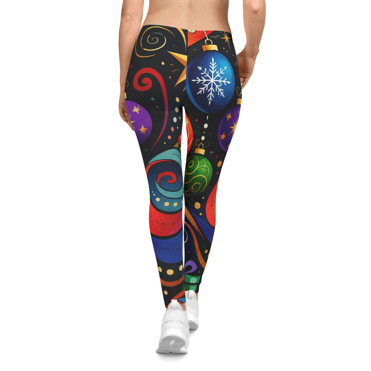 Christmas Ornaments Leggings — Colorful Holiday Print Women’s Leggings