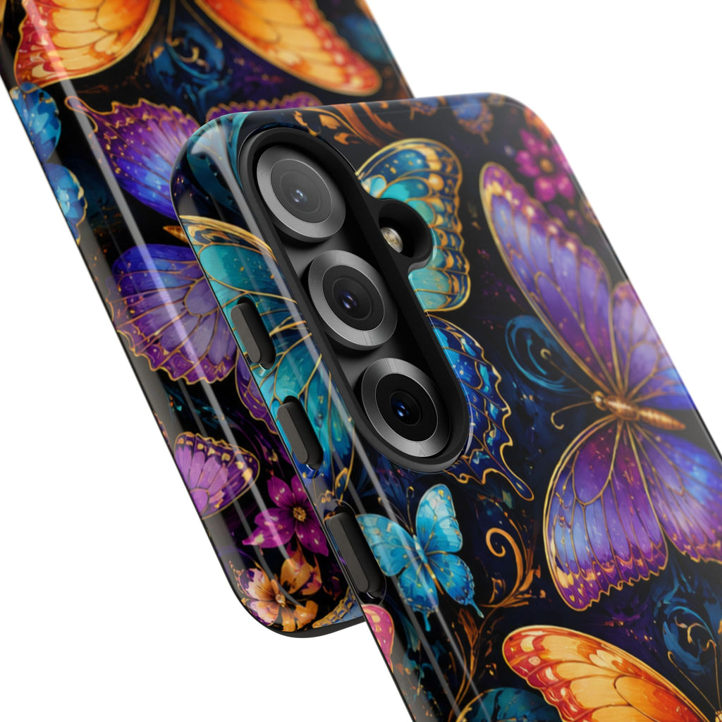 Butterfly Tough Phone Case — Colorful Floral Butterflies Protective Cover