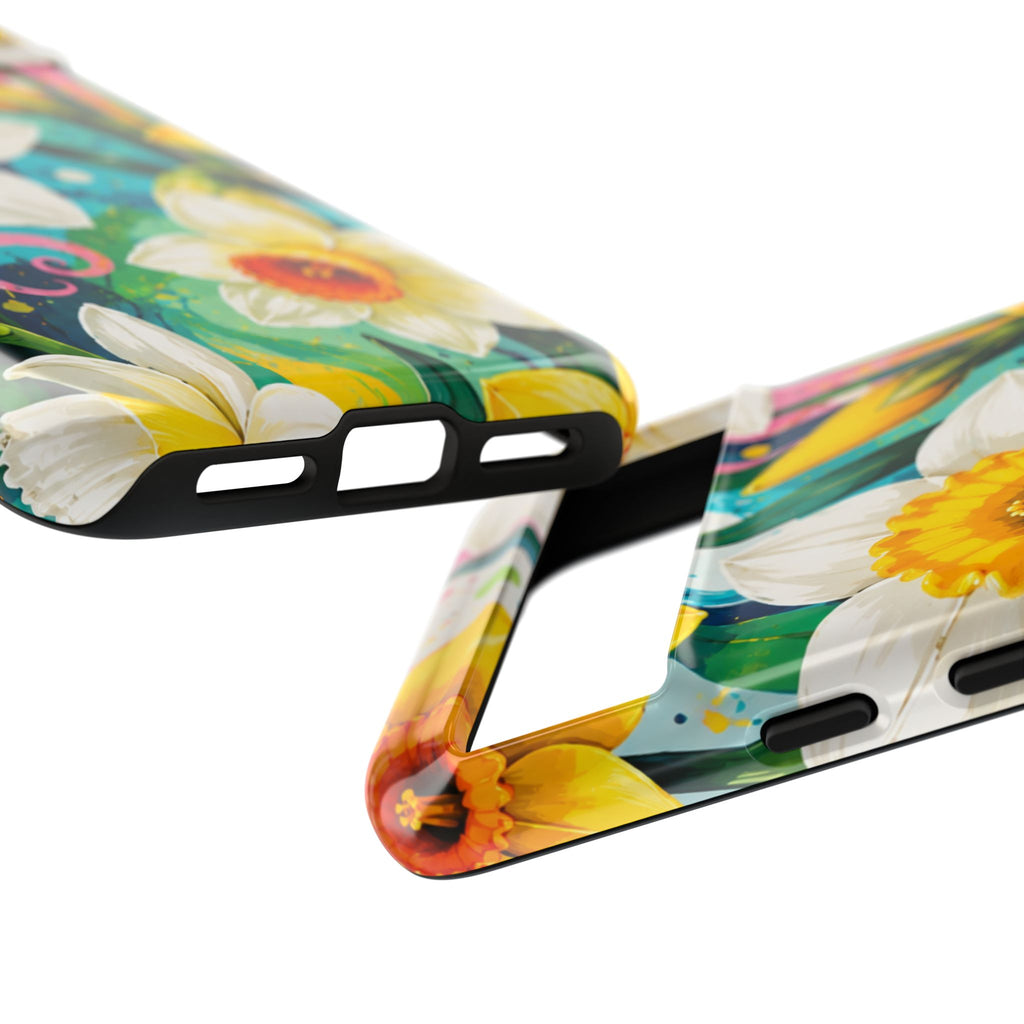 Daffodil Floral Phone Case — Bright Spring Garden Protective Cover