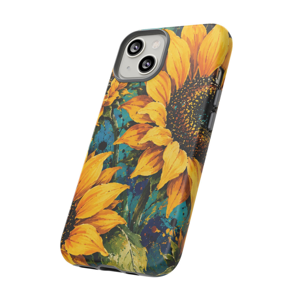 Sunflower Art Phone Case — Vibrant Yellow Floral Tough Case