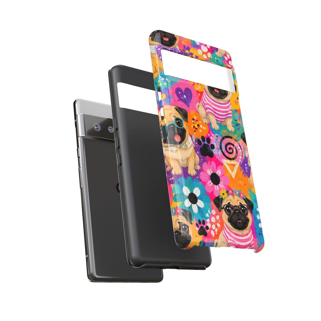 Pug Pop Art Phone Case — Colorful Pug Pattern Tough Case