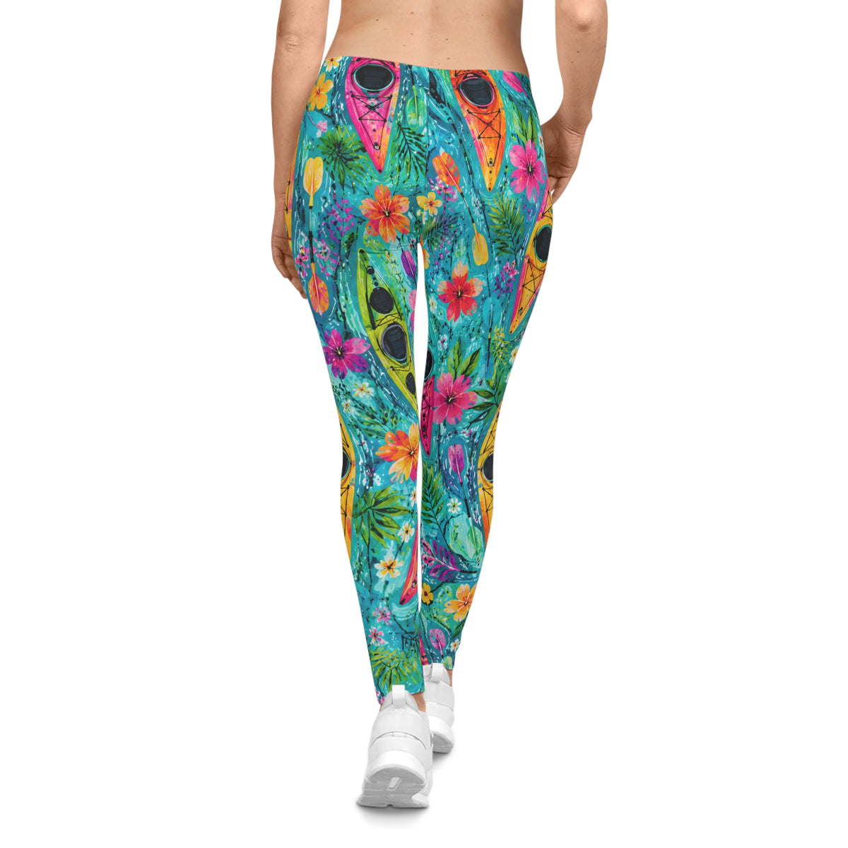 Tropical Kayak Leggings — Women's Floral Paddle AOP Leggings