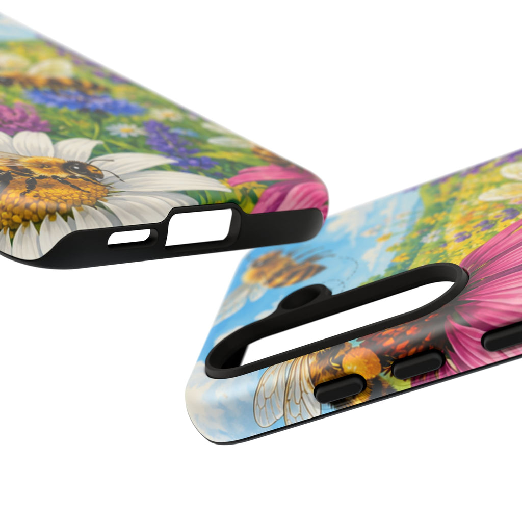 Bee Meadow Phone Case — Floral Honeybee Protective Cover