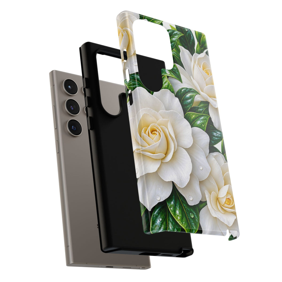 Floral Camellia Tough Case — White Gardenia Phone Cover
