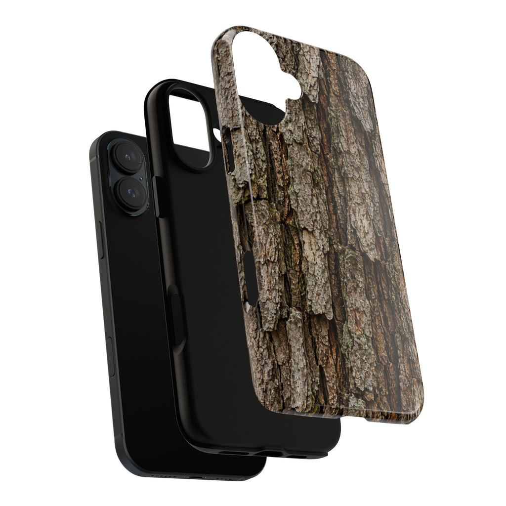 Bark Texture Phone Case - Rugged Woodland Camouflage for Nature Lovers