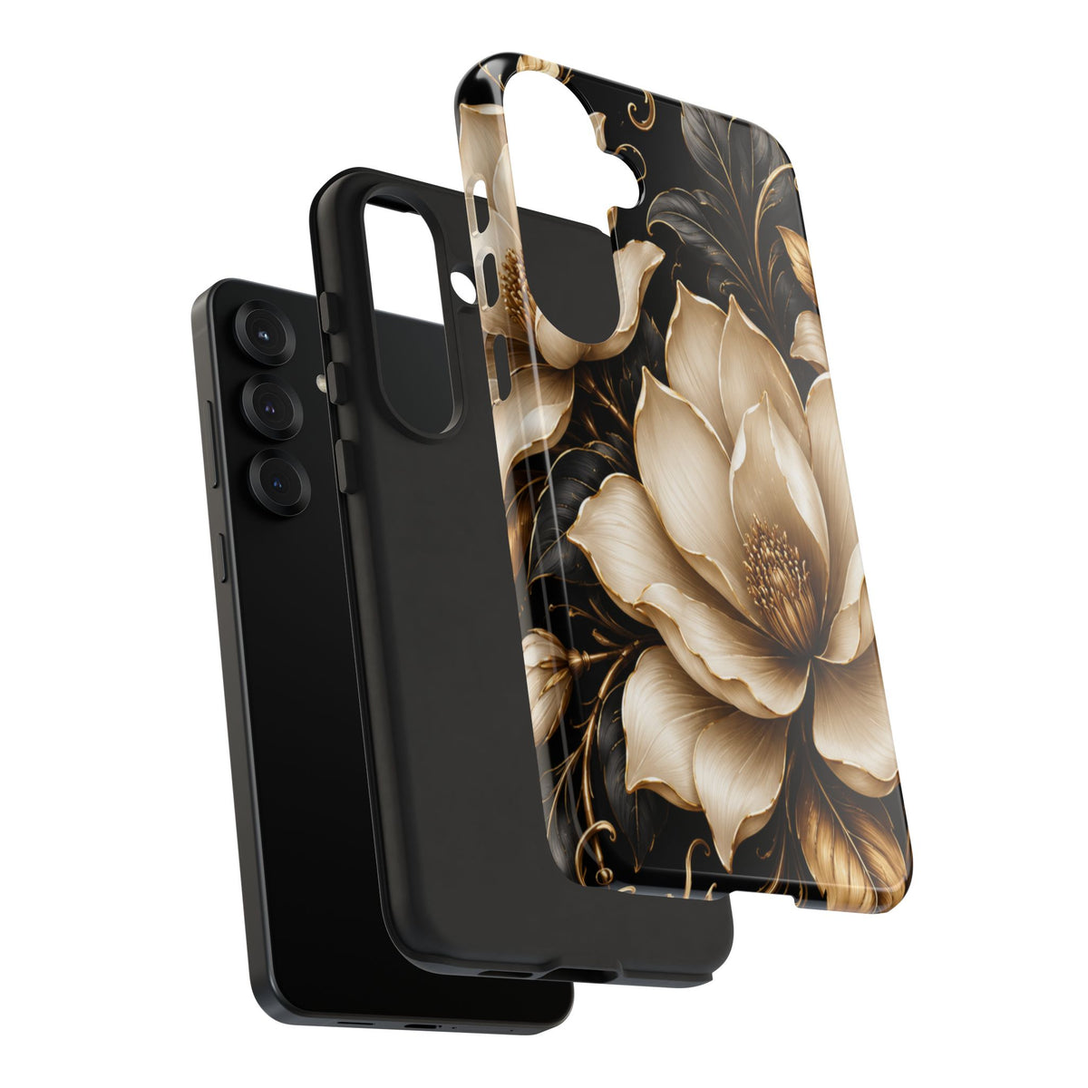 Floral Tough Case — Elegant Gold Magnolia Phone Case