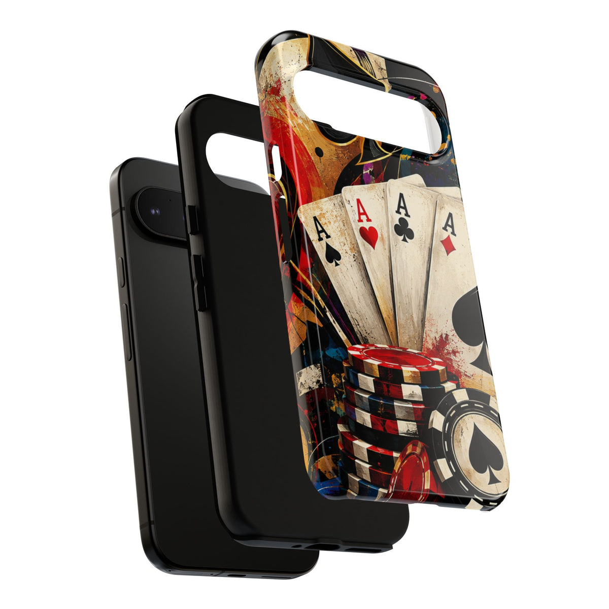 Casino Poker Ace Phone Case — Vintage Playing Cards & Chips Protective Cover