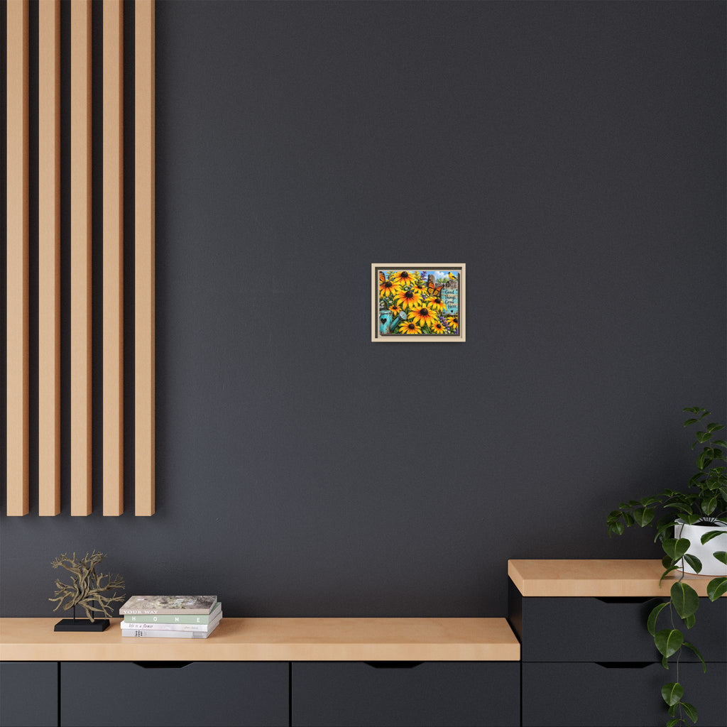 Good Things Grow Here Sunflowers Wall Art Matte Canvas
