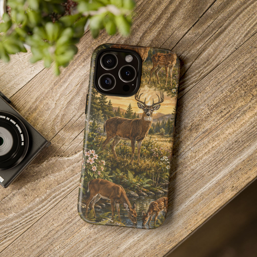 Deer Forest Phone Case — Woodland Bucks Nature iPhone Cover