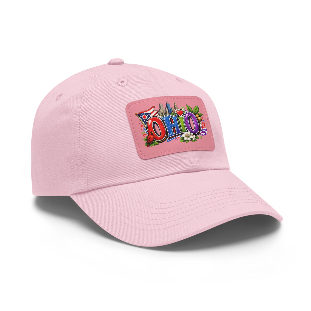 Ohio Patch Dad Hat | Leather Rectangle State Patch