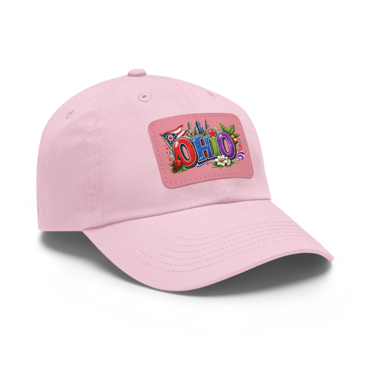 Ohio Patch Dad Hat | Leather Rectangle State Patch