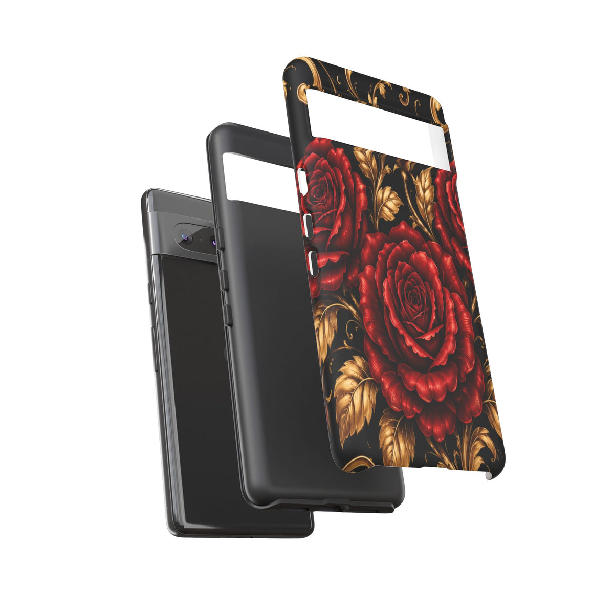 Tough Cases — Vintage Red Rose Floral Phone Case