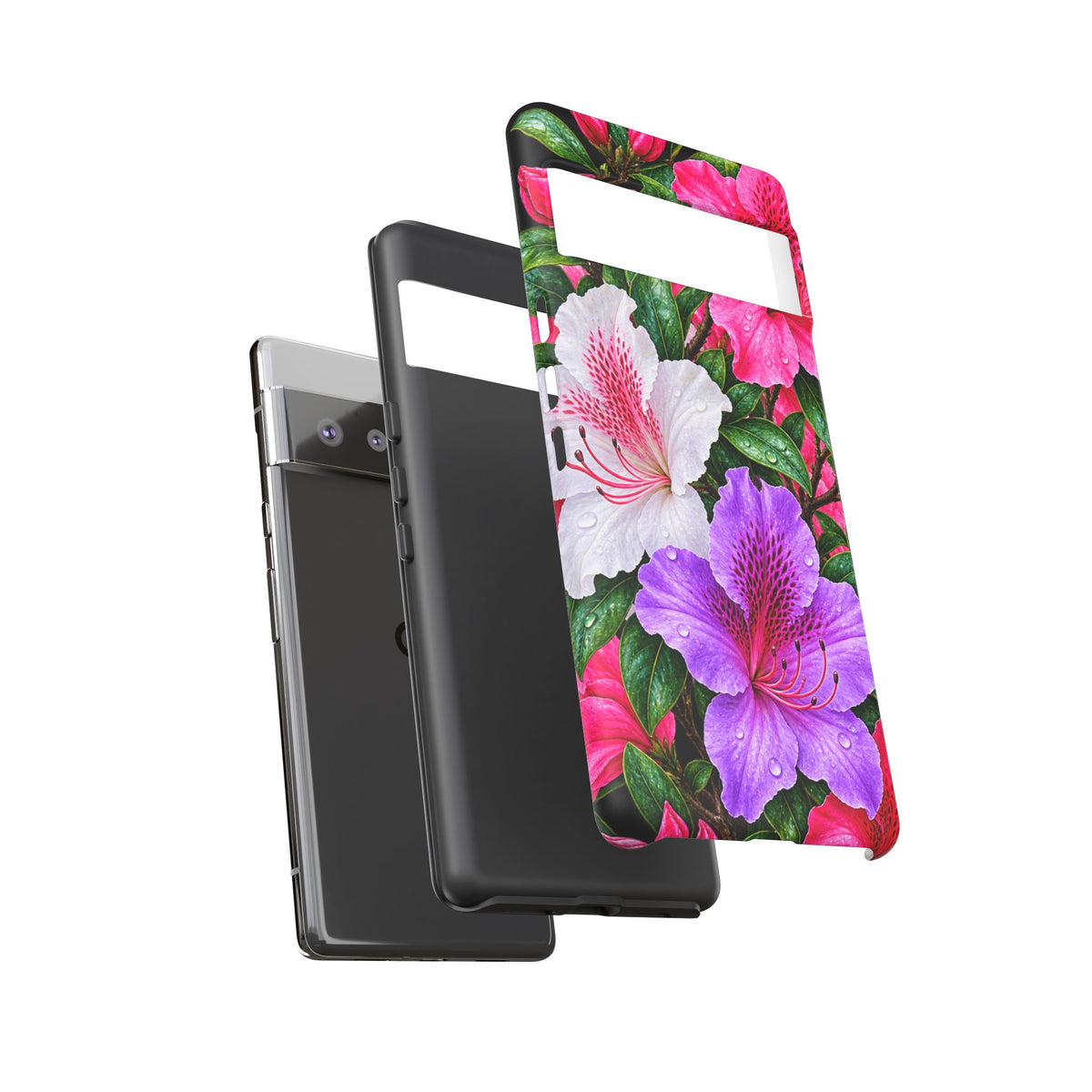 Floral Azalea Phone Case — Vibrant Pink & Purple Blossom Protection