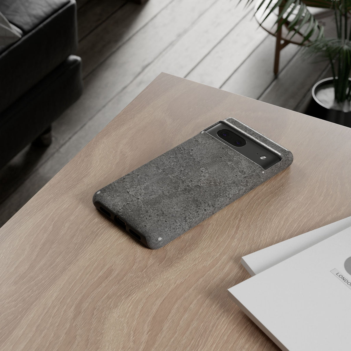 Concrete Texture Phone Case — Rugged Grey Protective iPhone Cover