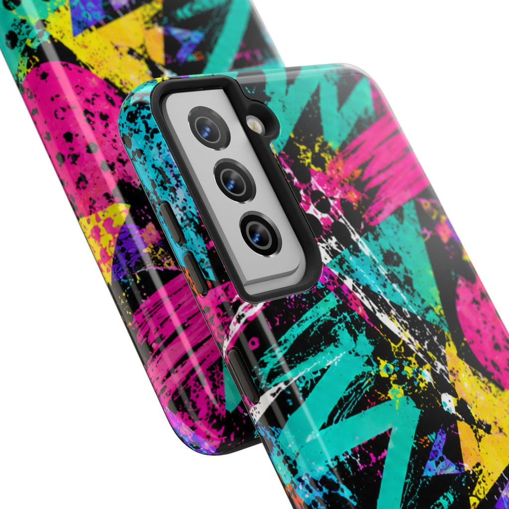 Tough Phone Case — Neon Graffiti Splash Protective Cover