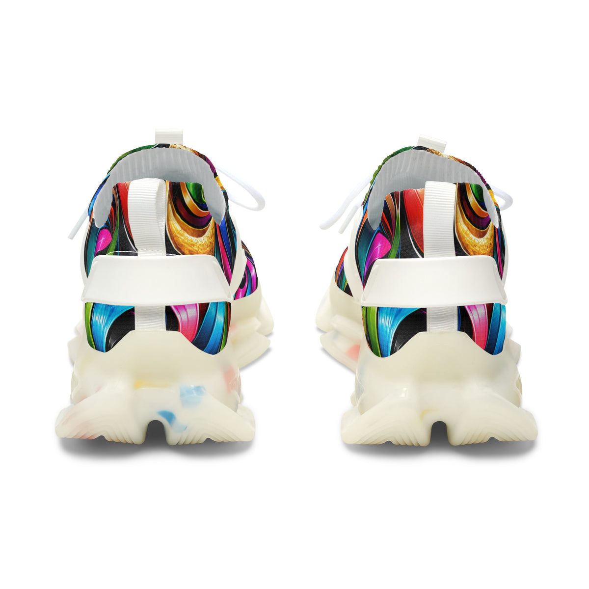 Women's Mesh Sneakers — Colorful Swirl Athletic Shoes for Stylish Everyday Wear
