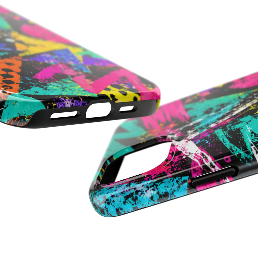 Tough Phone Case — Neon Graffiti Splash Protective Cover