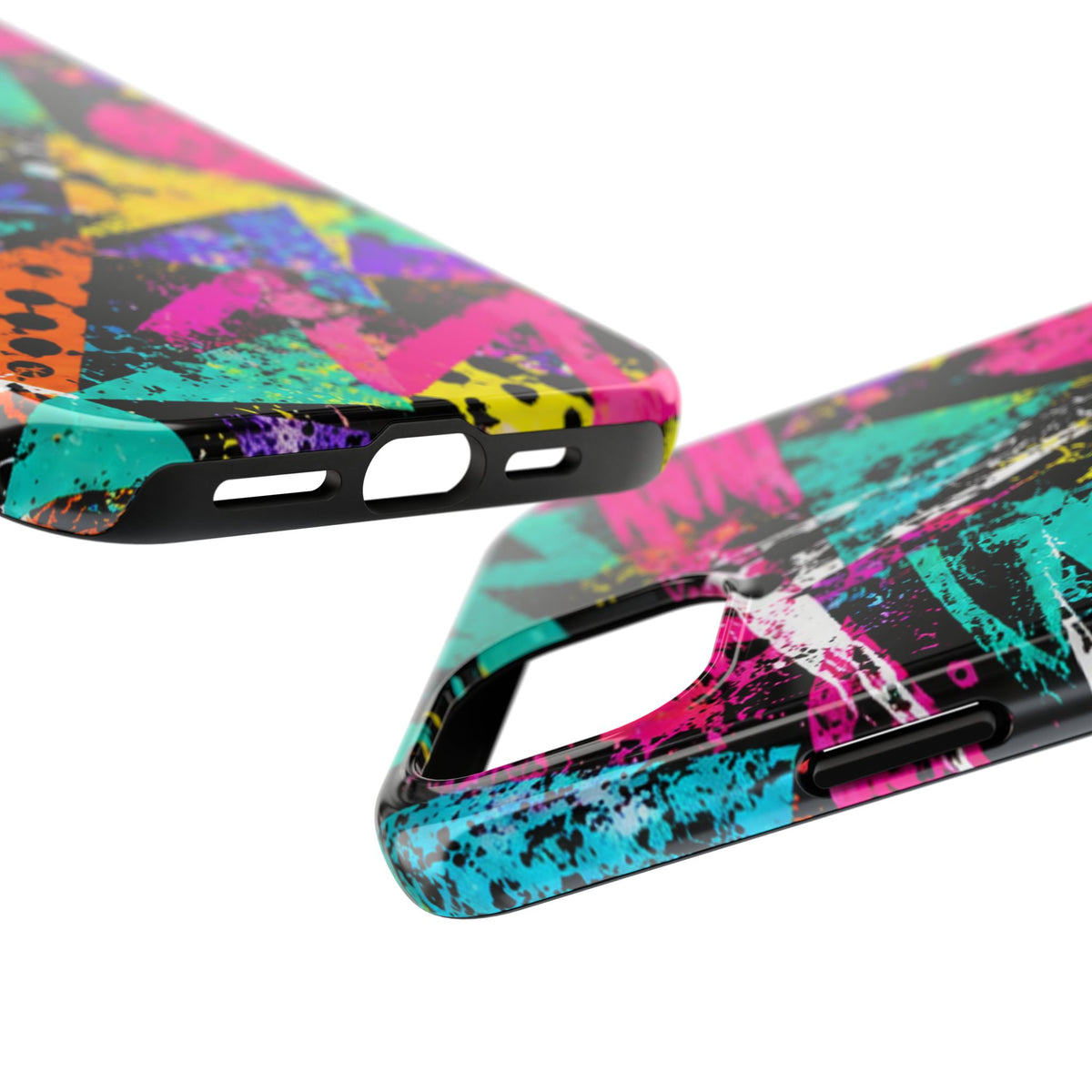Tough Phone Case — Neon Graffiti Splash Protective Cover