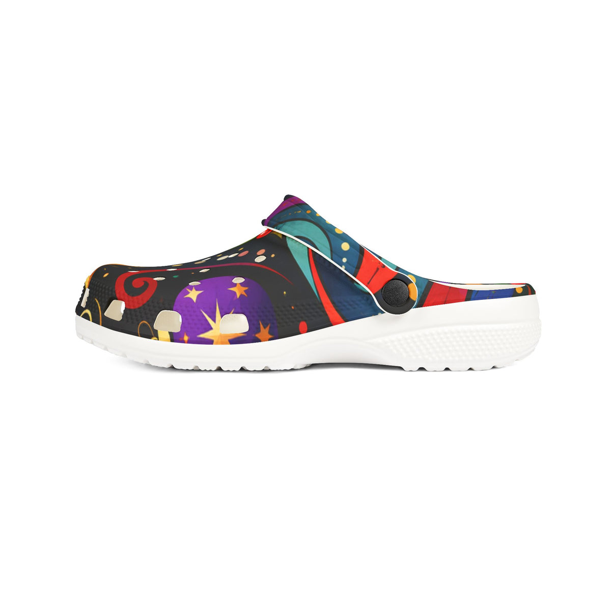 Christmas Tree Star EVA Clogs — Holiday Light Pattern Foam Shoes