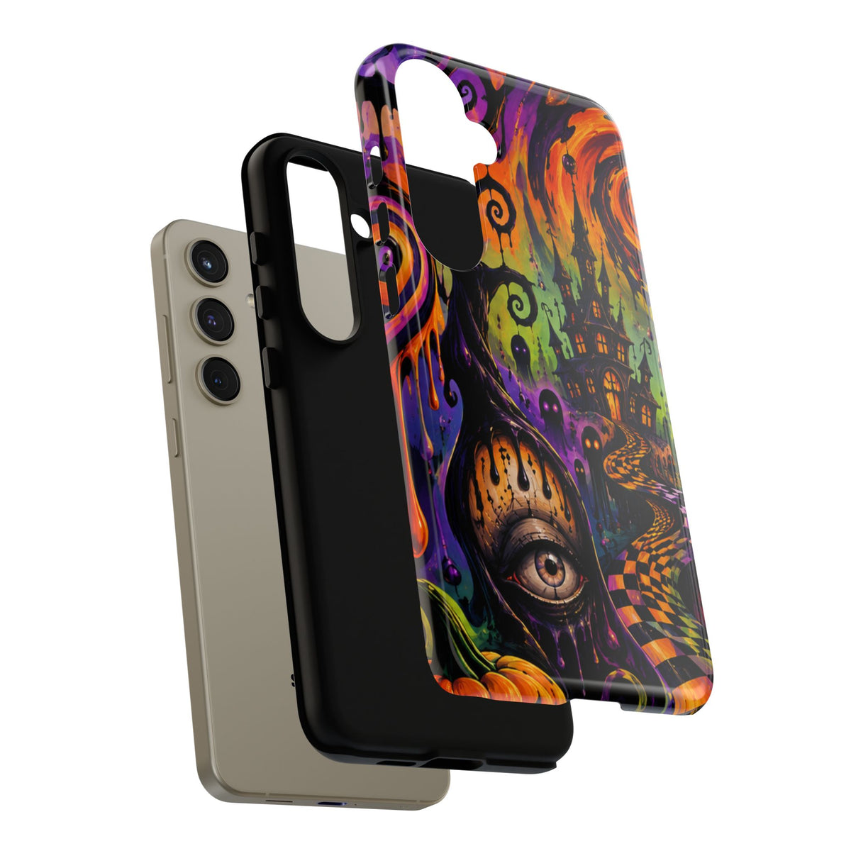 Phone Case — Psychedelic Haunted House Halloween Design