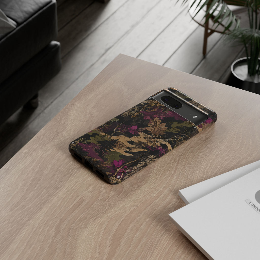 Camo Floral Tough Phone Case — Rugged Nature-Inspired Protection