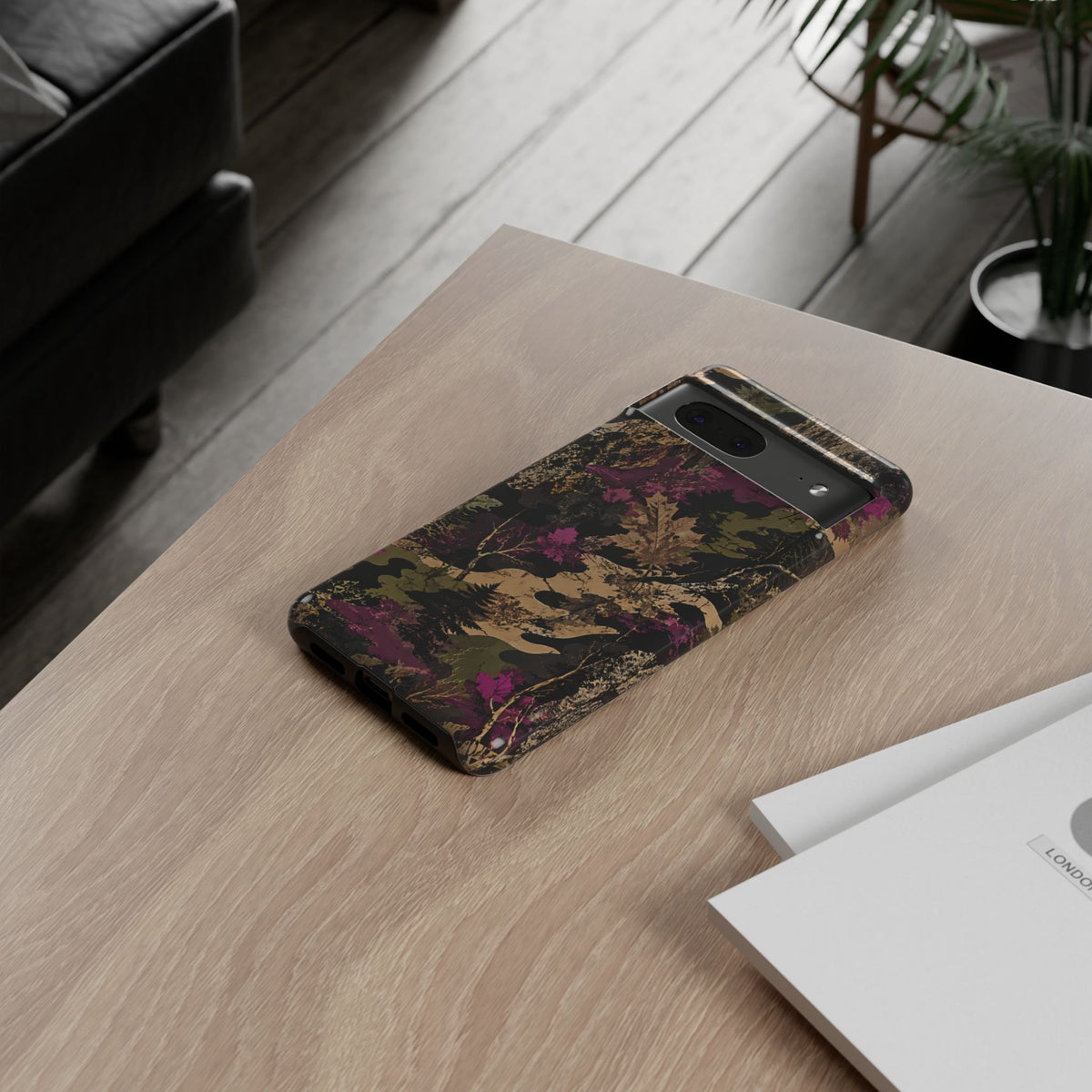 Camo Floral Tough Phone Case — Rugged Nature-Inspired Protection