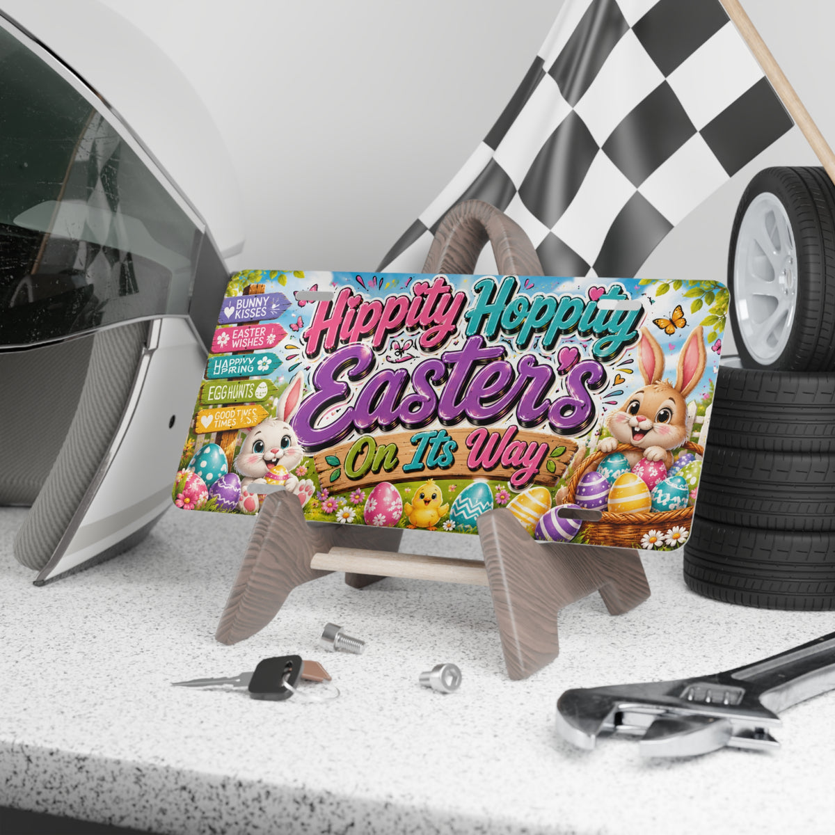 Hippity Hoppity Easter's On Its Way Vanity Plate | Easter License Plate