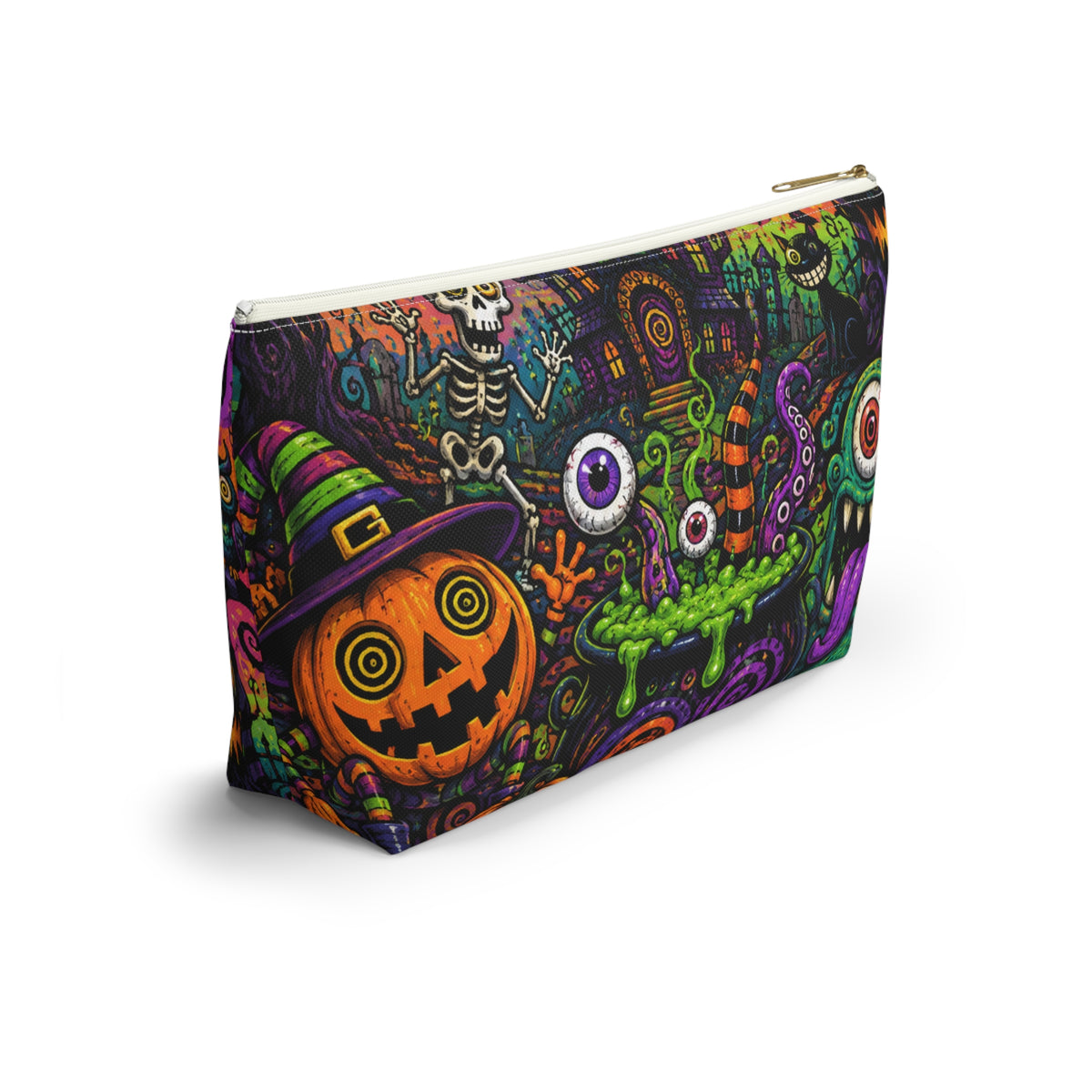 Spooky Halloween Haunted House Accessory Pouch