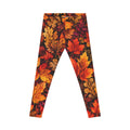 Autumn Leaves Leggings — Women's Fall Leaf Print Full-Pattern Leggings