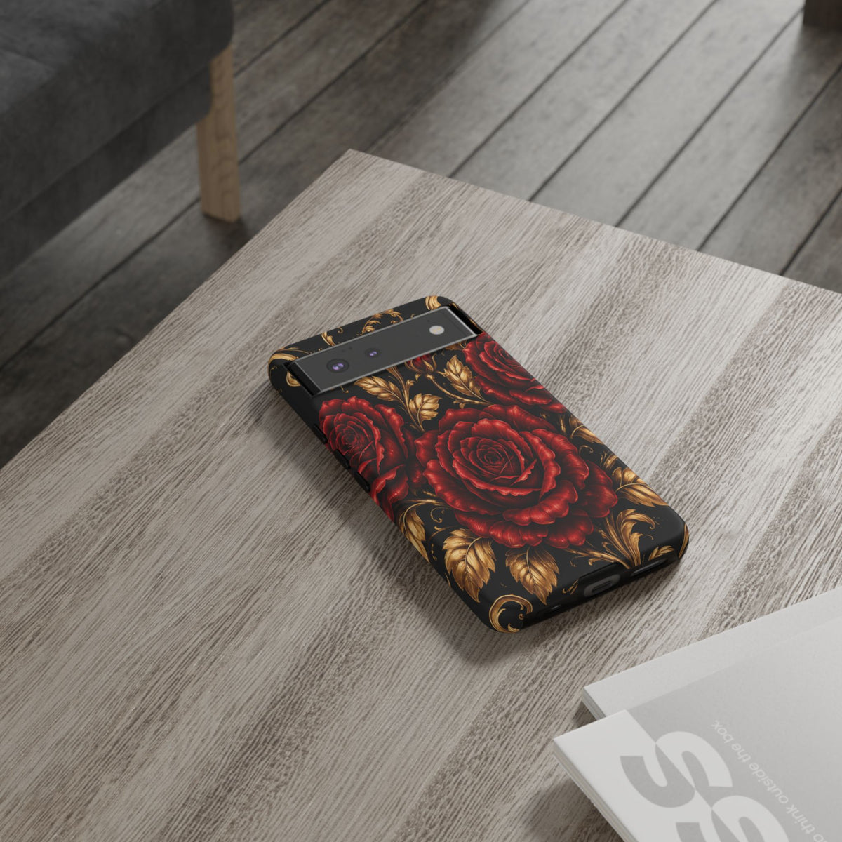 Tough Cases — Vintage Red Rose Floral Phone Case