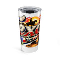 Texas Western Scene Tumbler 20oz | Cowboy, Bluebonnets, Cactus