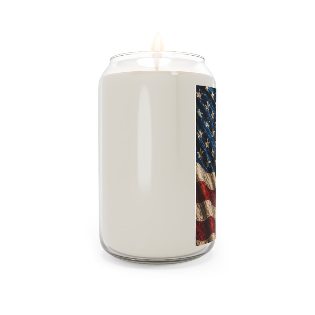 American Flag Scented Soy Candle - 13.75oz Patriotic Home Fragrance (Vintage Stars & Stripes)