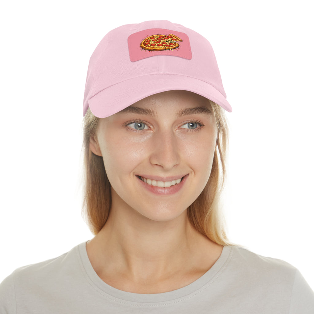 Pepperoni Pizza Patch Hat | Leather Rectangle Patch