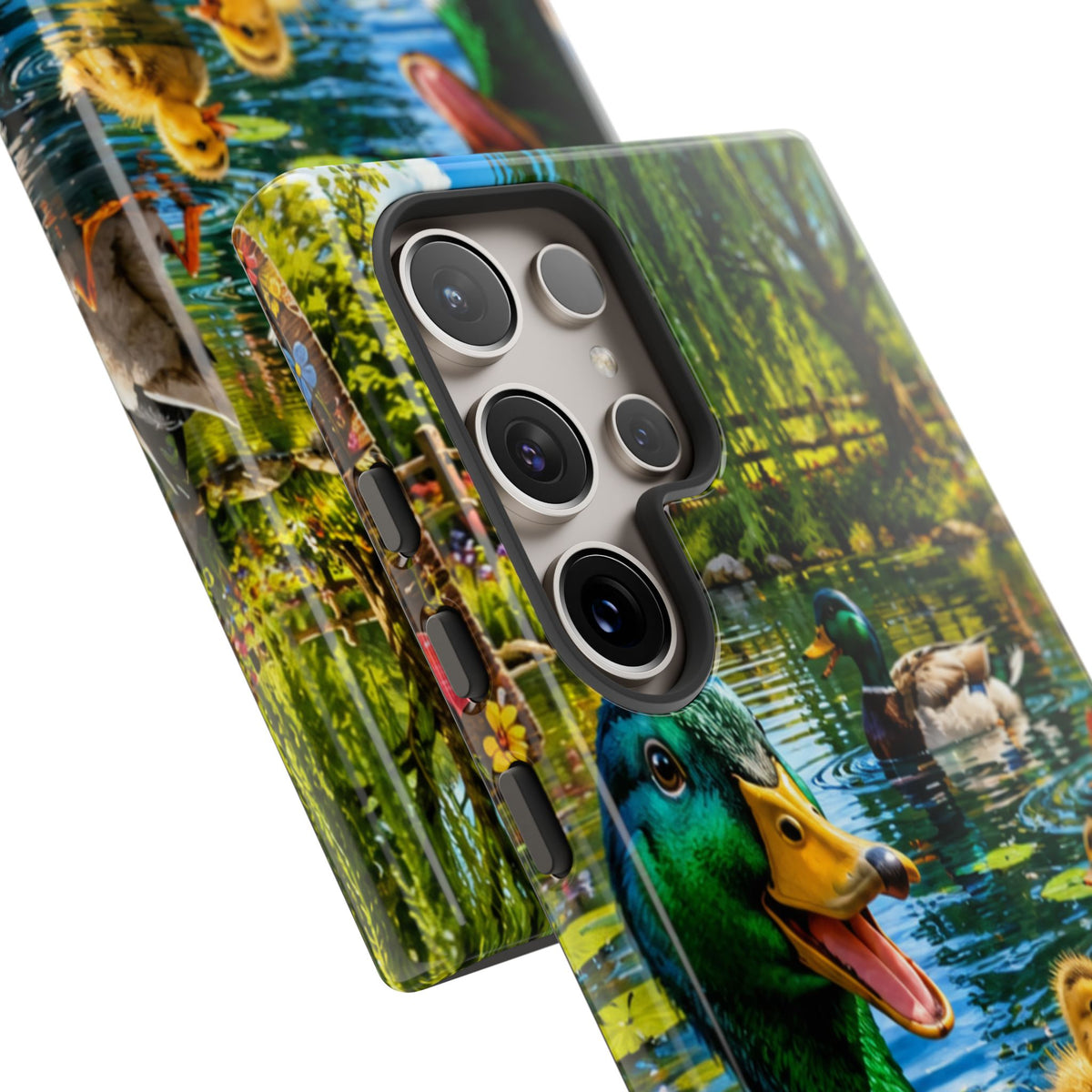 Duck Family Phone Case — Cute Mallard & Ducklings Protective Tough Case