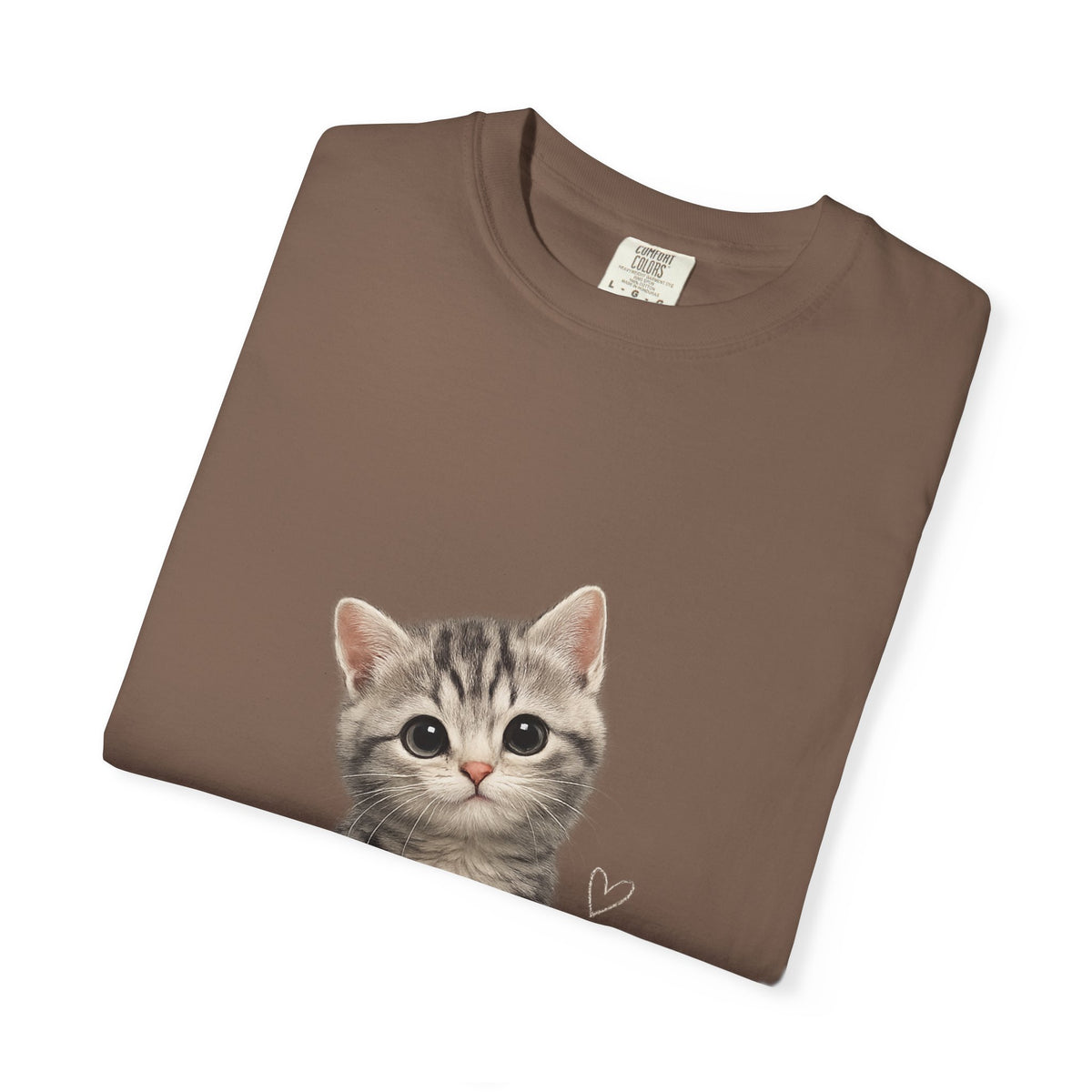 Smiling Tabby Kitten T-Shirt | Cute Cat Illustration