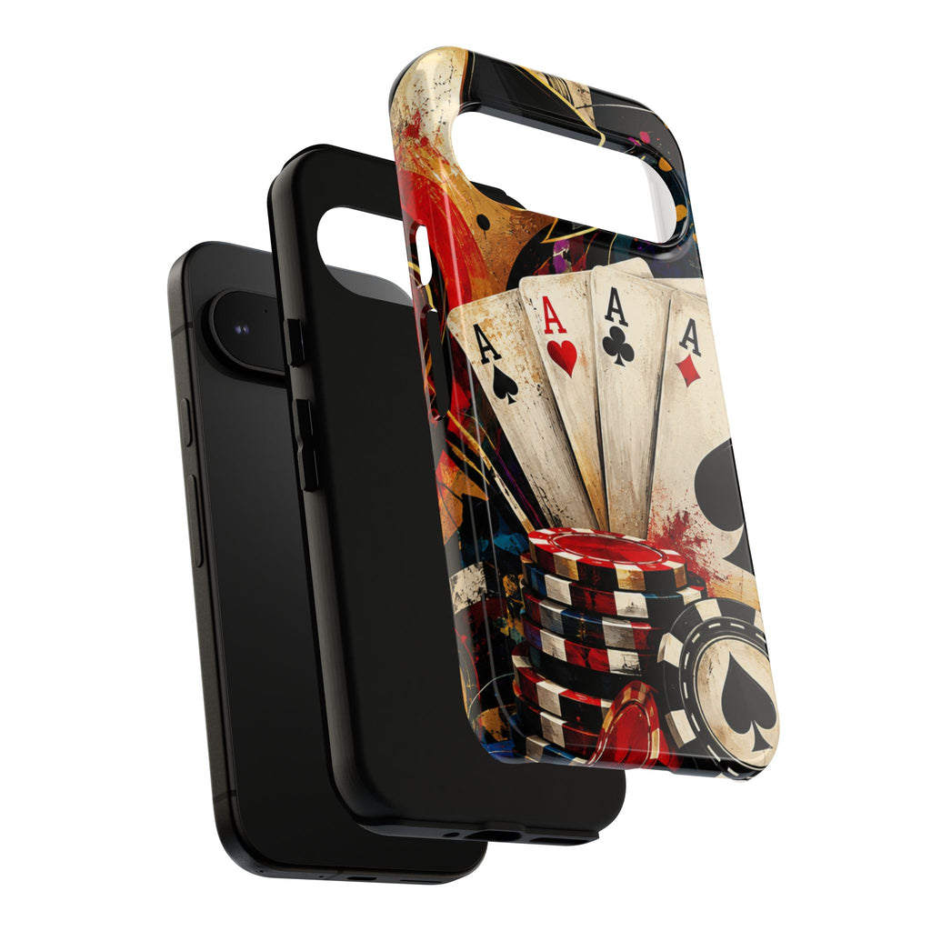 Casino Poker Ace Phone Case — Vintage Playing Cards & Chips Protective Cover