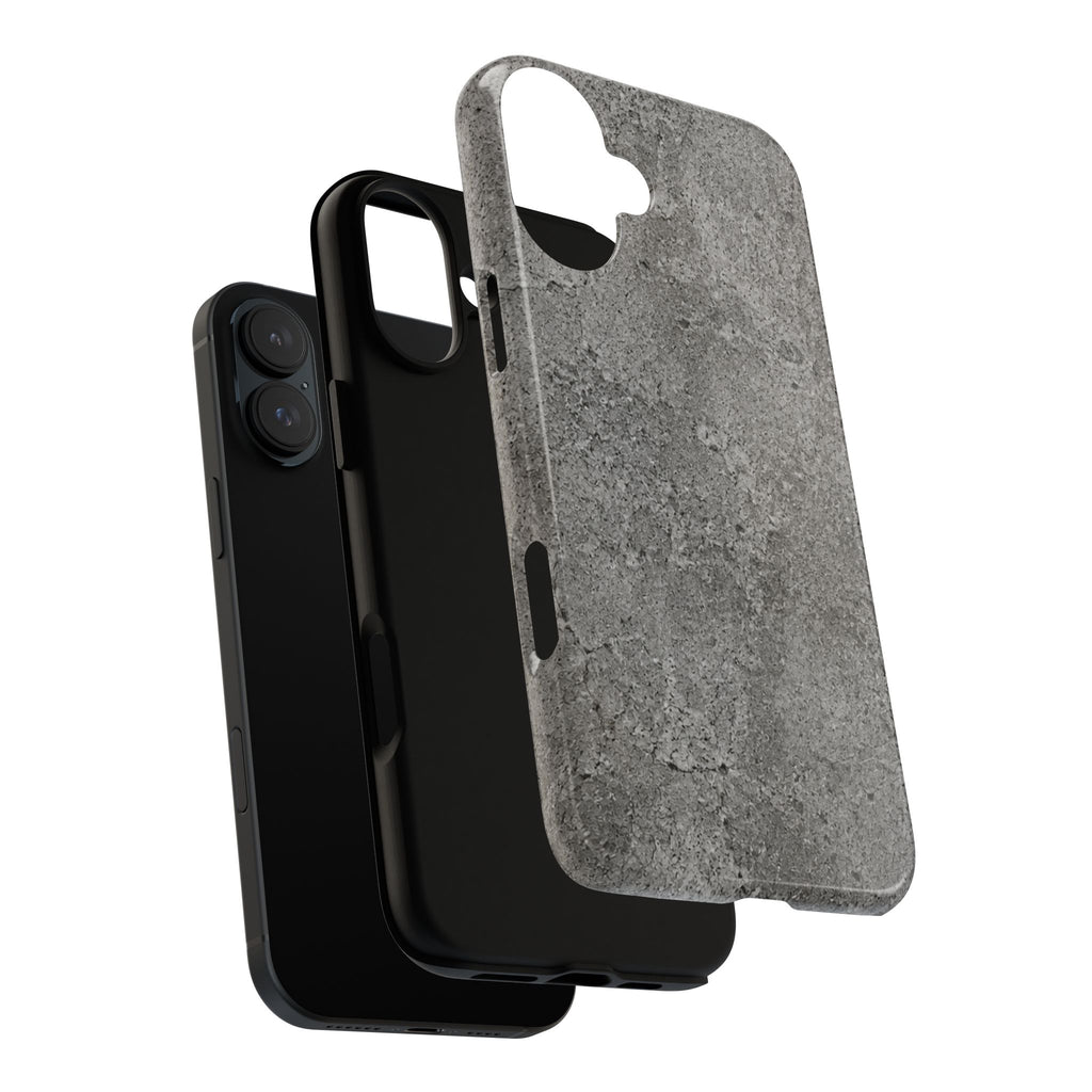 Concrete Texture Phone Case — Rugged Grey Protective iPhone Cover