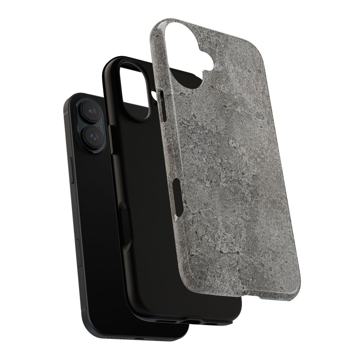 Concrete Texture Phone Case — Rugged Grey Protective iPhone Cover