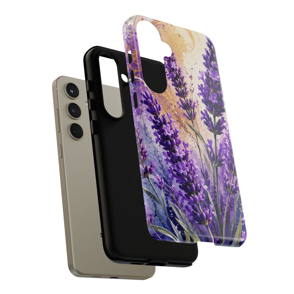 Lavender Bouquet Tough Phone Case — Protective Floral iPhone Case