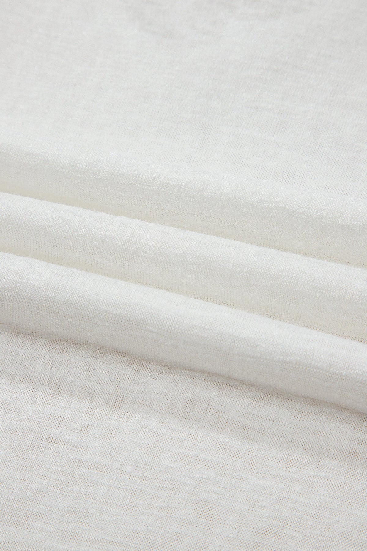 Solid Hollowed Lace Trim V-Neck T-Shirt
